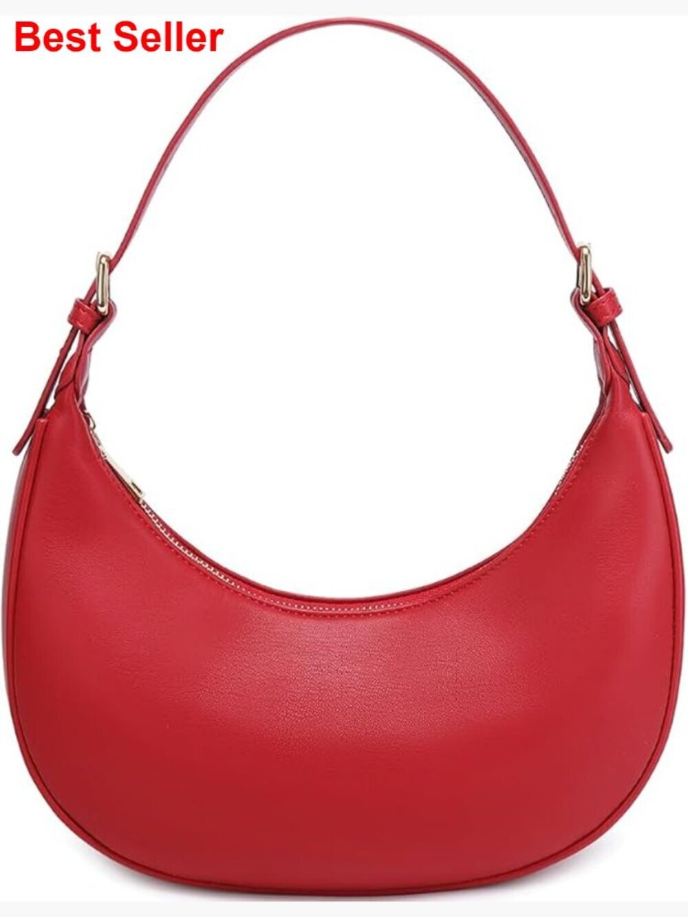 Faux Leather Hobo Underarm Shoulder Crossbody Bag Purse